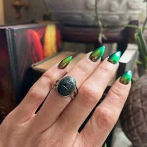 Sterling Silver Carved Ring
